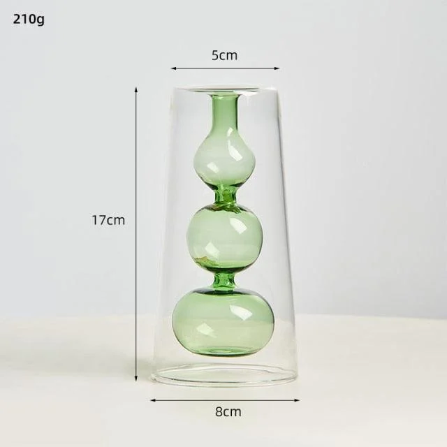 NordicDualColorTransparentVase-Homeko15 Nordic Dual Color Transparent Vase - Homeko