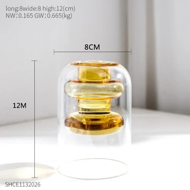 NordicDualColorTransparentVase-Homeko8 Nordic Dual Color Transparent Vase - Homeko