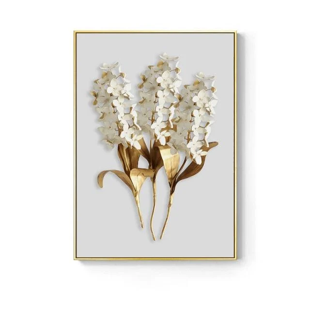 Nordic Golden Abstract Leaf - Homeko