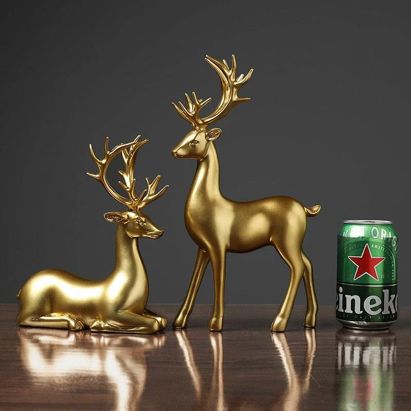 NordicGoldenDeer-Homeko3 Nordic Golden Deer - Homeko