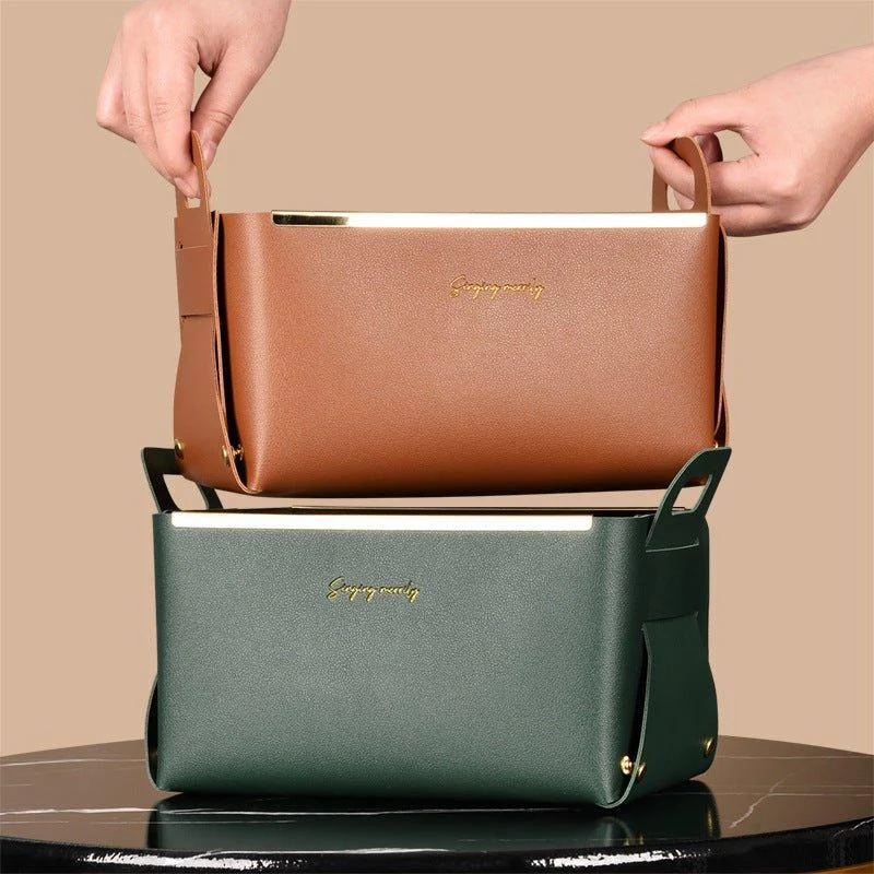 Nordic_Faux_Leather_Basket_-_-4353469 Nordic Faux Leather Basket -