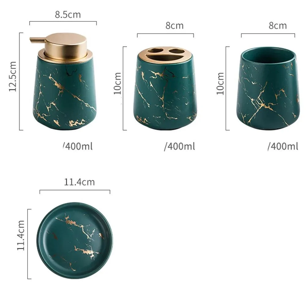 Nordic Marble 4-Piece Bathroom Set -