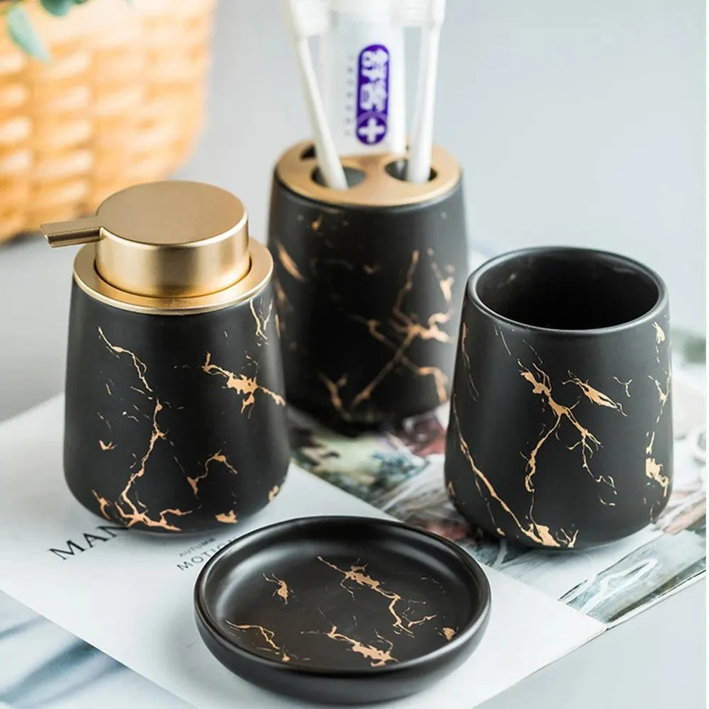 Nordic Marble 4-Piece Bathroom Set -