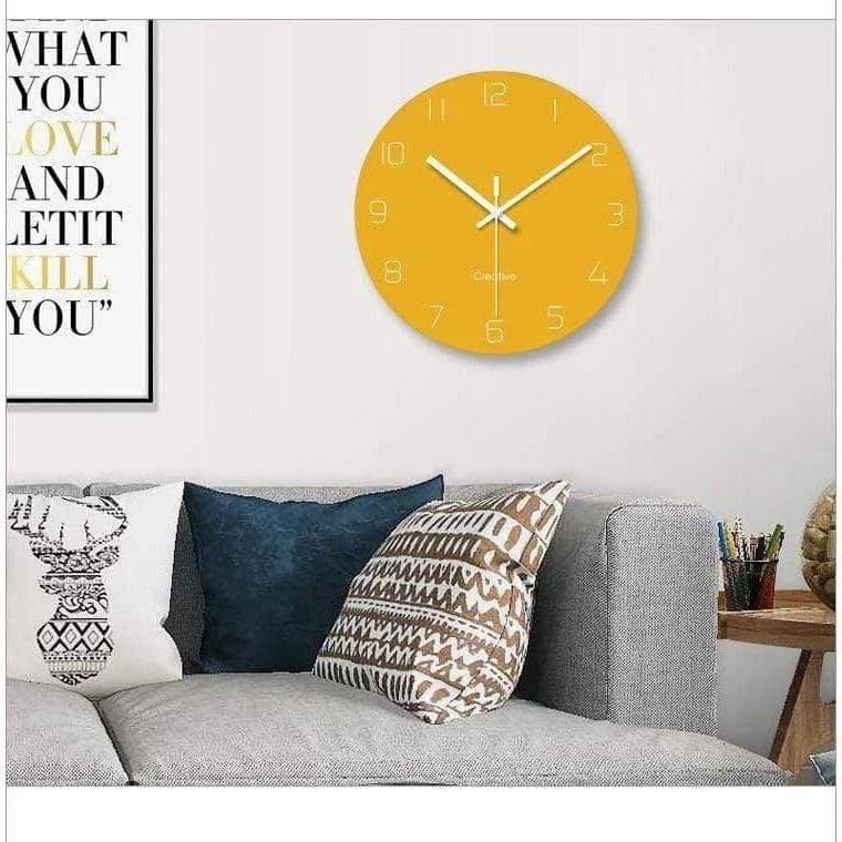 Nordic Minimalist Wall Clock - Bold Hands for Easy Visibility -