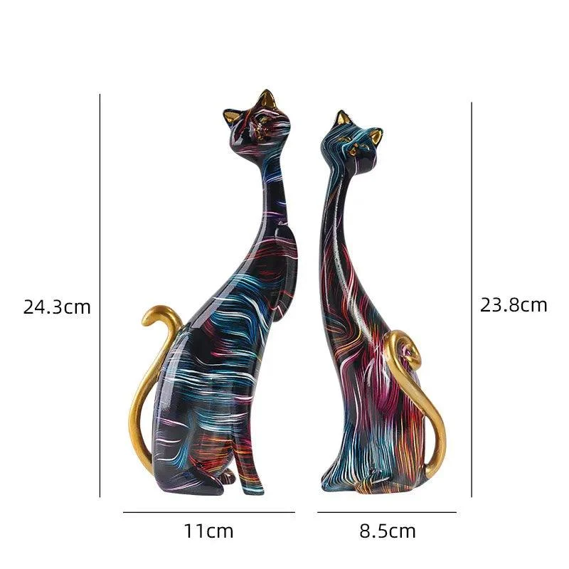 Nordic_Resin_Abstract_Cat_Statue_-_-4356303 Nordic Resin Abstract Cat Statue -