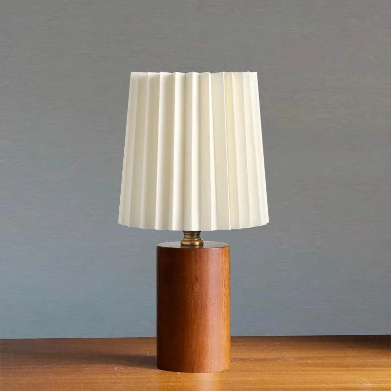 Nordic_White_and_Wood_Pleated_Decorative_Lamp_Lighting_Bedroom_Bedside_-_-4357299 Nordic White and Wood Pleated Decorative Lamp Lighting Bedroom Bedside -