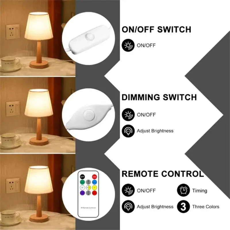 Nordic Wooden LED Table Lamp -