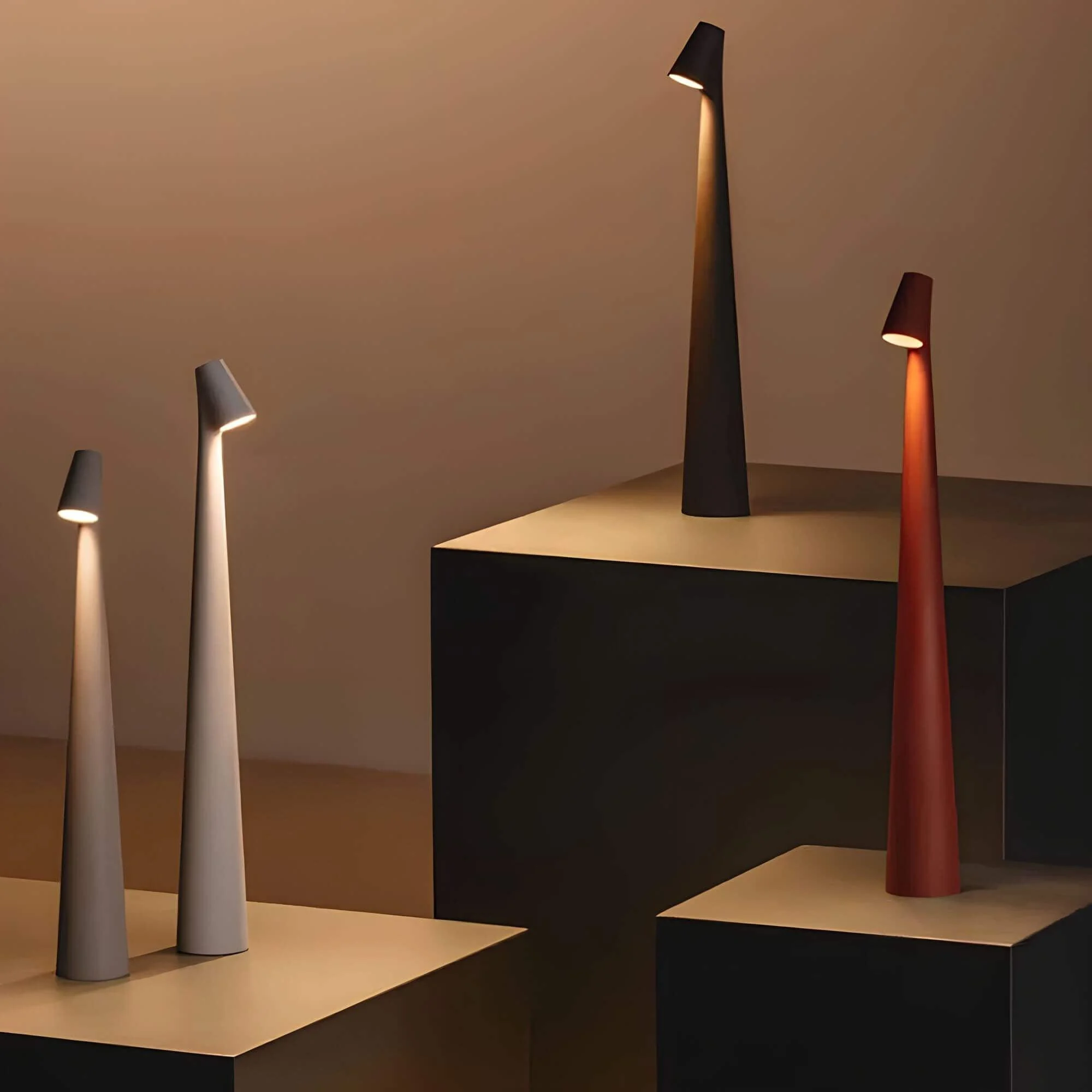Nordischeminimalistischeled Tischlampekabellosdimmbarleselampeesszimmerbeleuchtung2xlumina