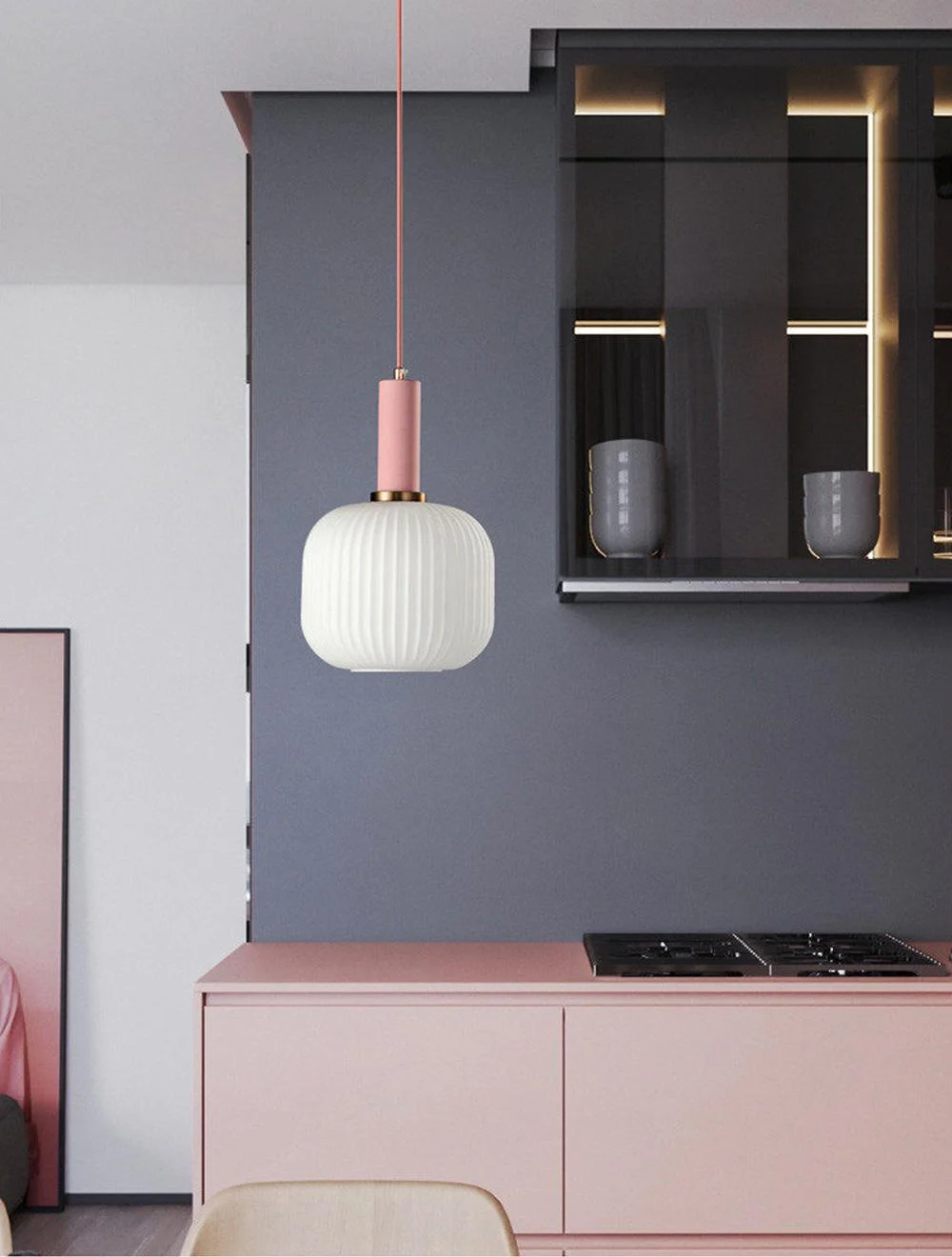 NoridcFlutedGlassPendantLightModernHomeDecor_3 Noridcflutedglasspendantlightmodernhomedecor 3