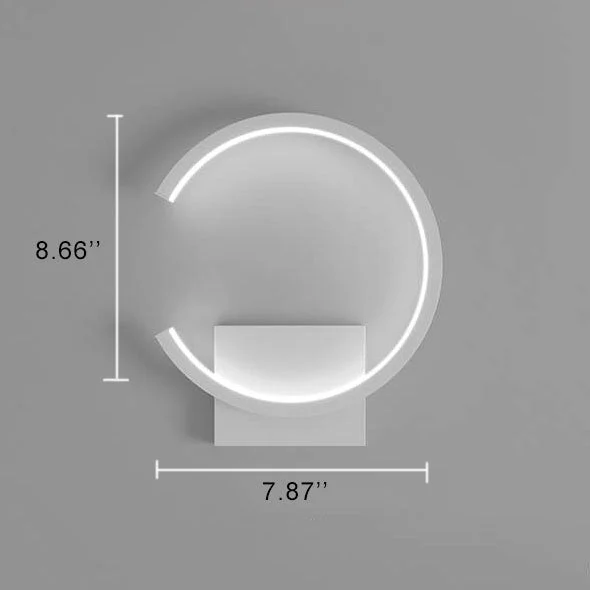 Minimalistische ronde LED-wandlamp met arm