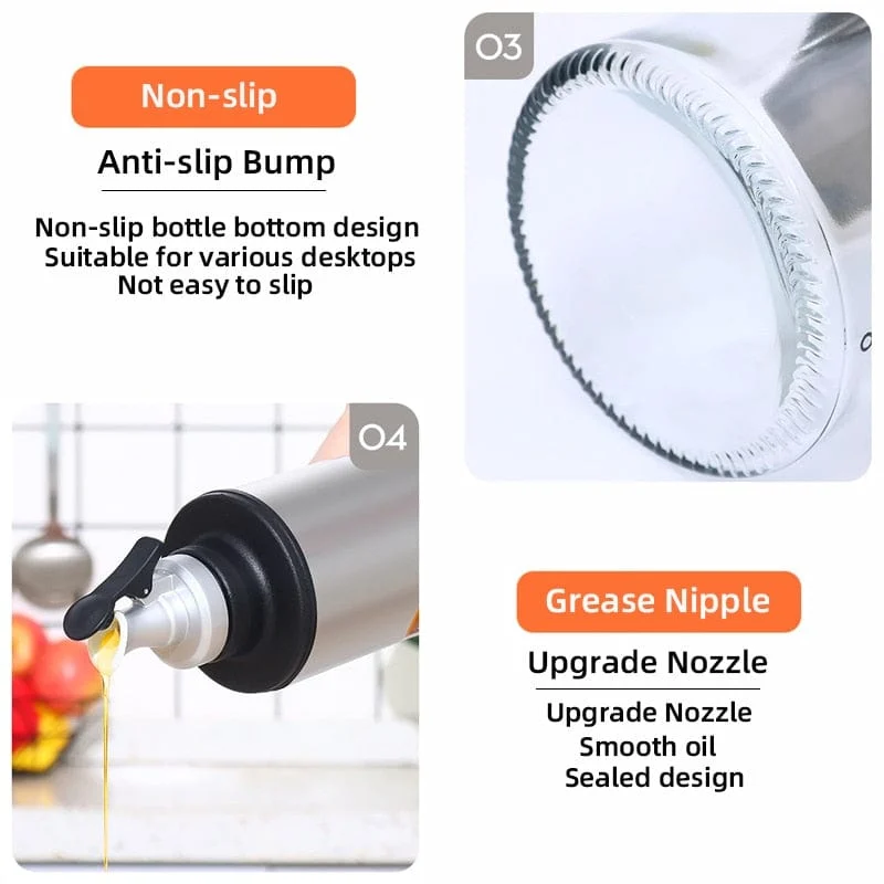 Oil Bottle Cooking Seasoning Sauce Bottle Glass Storage Bottles For Oil And Vinegar Creative Oil Dispenser 13b9b183 644c 4e7d 8c99 B108abe29fbd