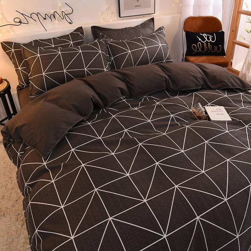Orange Bedding Set Girls Boys Bed Linen Sheet Plaid Duvet Cover 240x220 Single Double Queen King A66fb62a 5c87 480b Bd6f Eaf53c190ad4