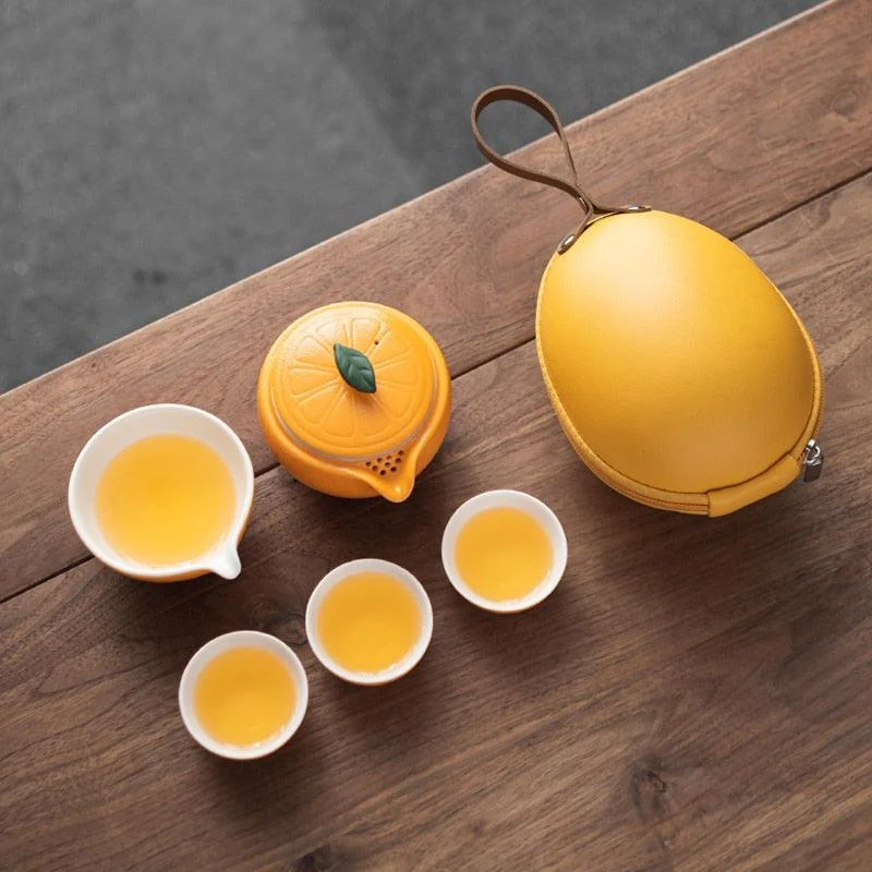 Orange_Shape_Portable_Teapot_Set_-_-4358319 Orange Shape Portable Teapot Set -