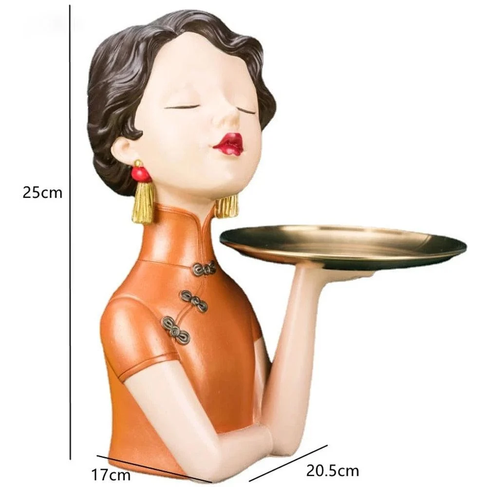 Oriental_Lady_Storage_Tray_Sculpture_-_-4358615 Oriental Lady Storage Tray Sculpture -