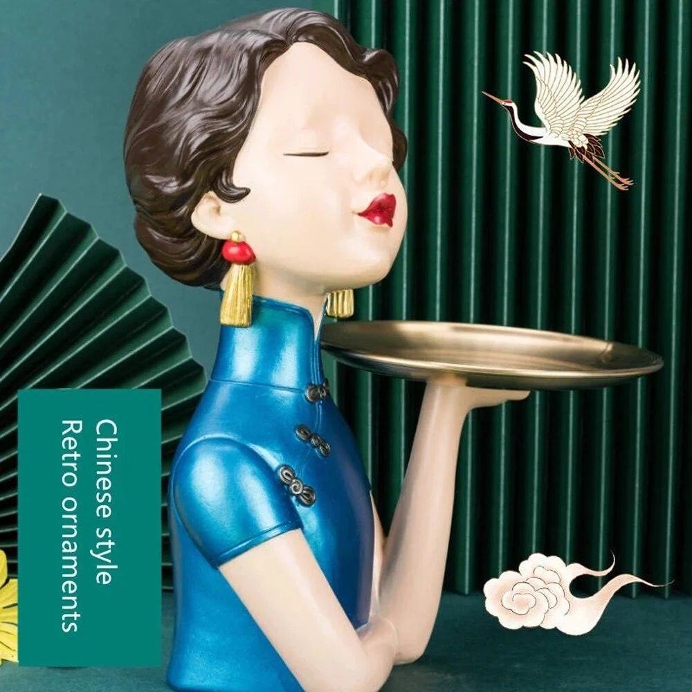 Oriental_Lady_Storage_Tray_Sculpture_-_-4358623 Oriental Lady Storage Tray Sculpture -