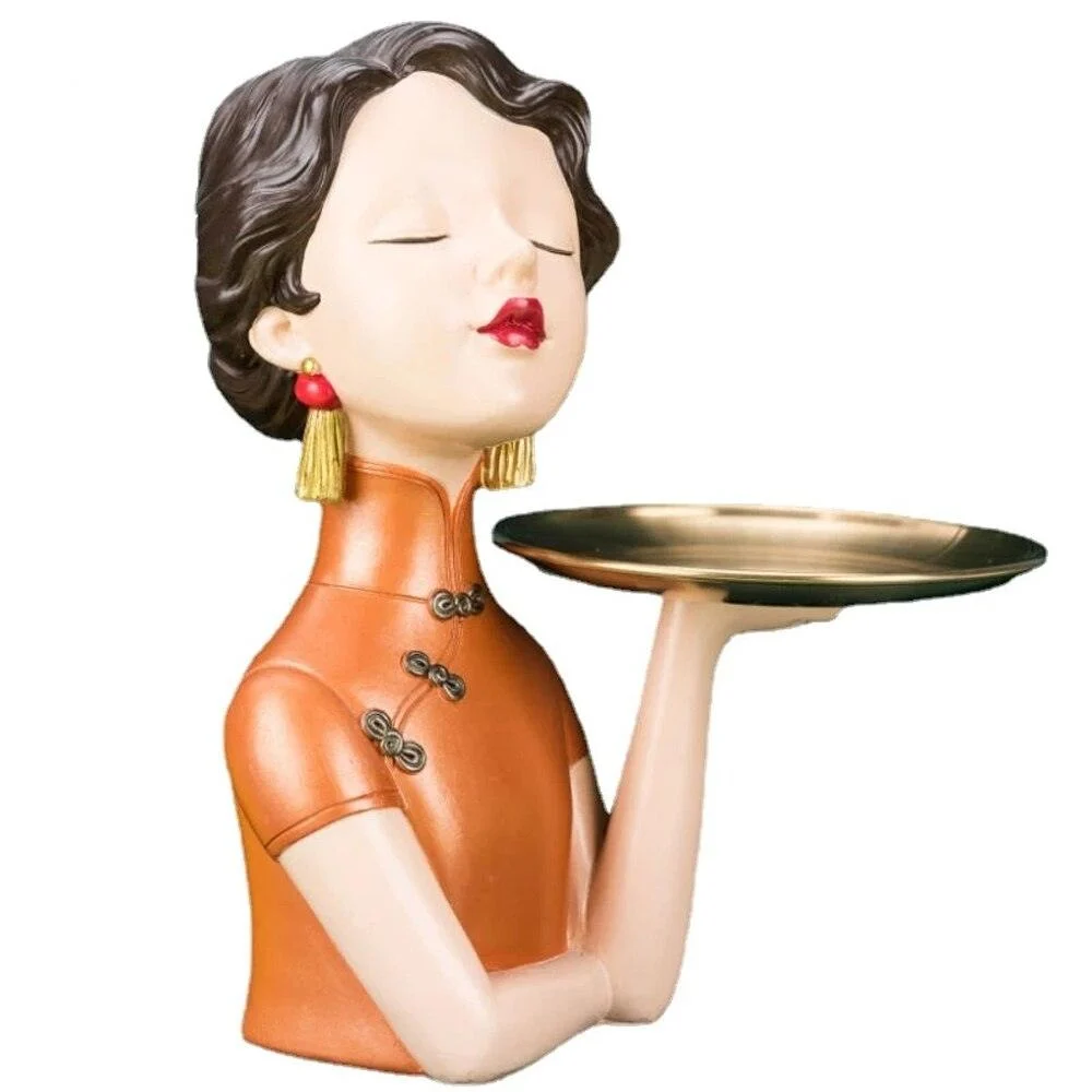 Oriental_Lady_Storage_Tray_Sculpture_-_-4358627 Oriental Lady Storage Tray Sculpture -