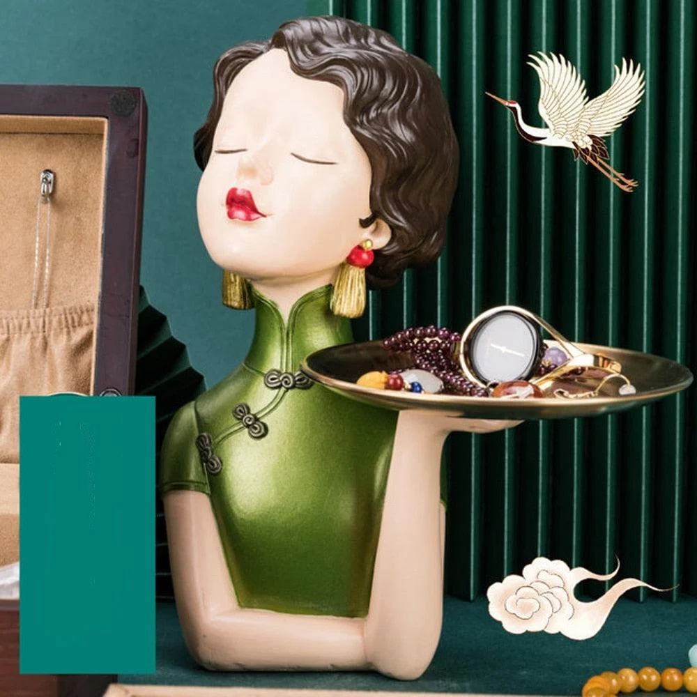 Oriental_Lady_Storage_Tray_Sculpture_-_-4358632 Oriental Lady Storage Tray Sculpture -