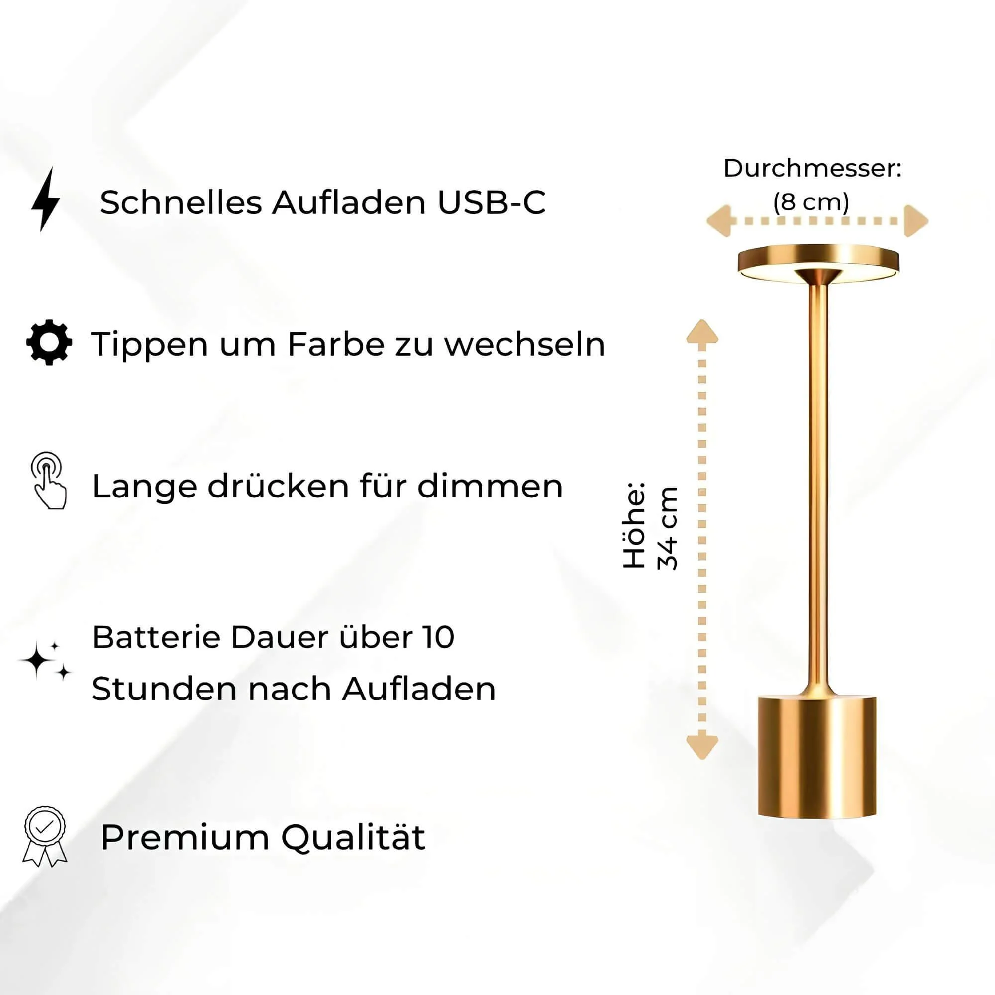 Oslo Elegantetischlampe Dimmbarekabelloseled Leuchte4