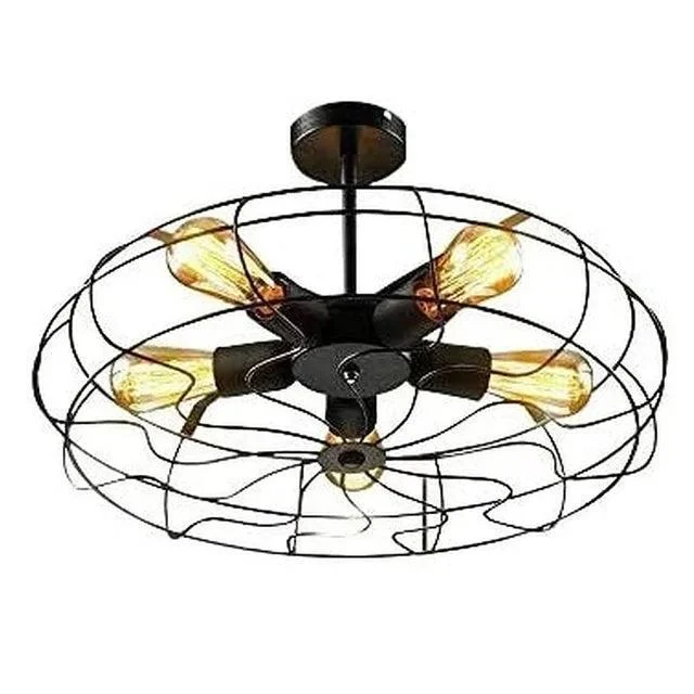 Oukakning Retro Ijzeren Kooi Kroonluchter Industri Le Opknoping Lamp Hanger Rustieke Plafondlamp E26 Lamp Basis Voor.jpg 640x640 Db27e4ca F670 4300 A782 F0fb515d1f99