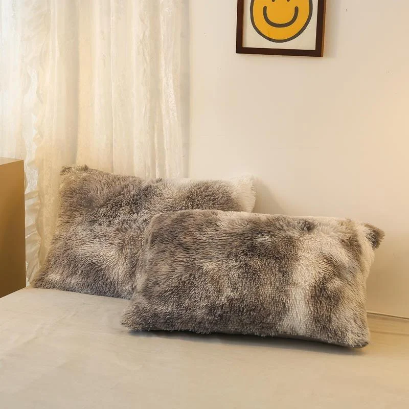 Parure De Lit Ultra Douce En Peluche 4 Pi Ces Avec Housse De Couette En Fausse 5b246cc1 7acd 4f24 9cd6 1647f2f51681