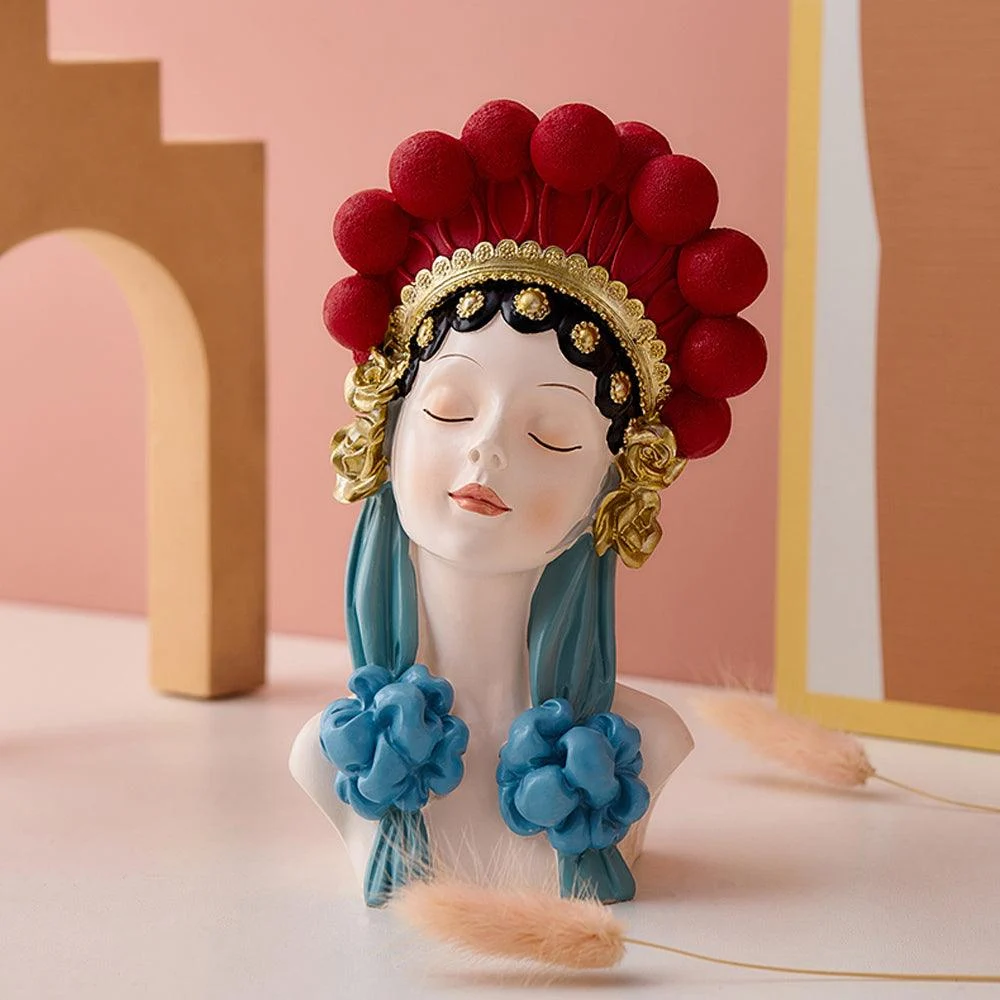 Peking Opera Actress Sculpture - Homeko
