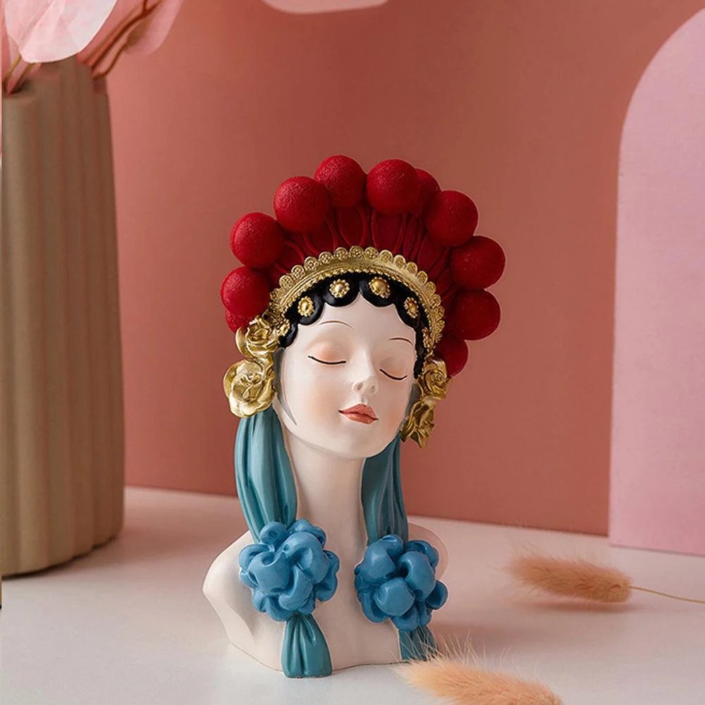 Peking Opera Actress Sculpture - Homeko
