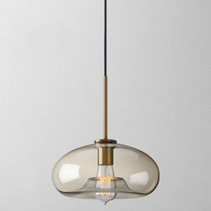 PendantLampCognacGlassModernMinimalist1-LightLightingForDiningTable-Homeko1 Pendant Lamp Cognac Glass Modern Minimalist 1-Light Lighting For Dining Table - Homeko
