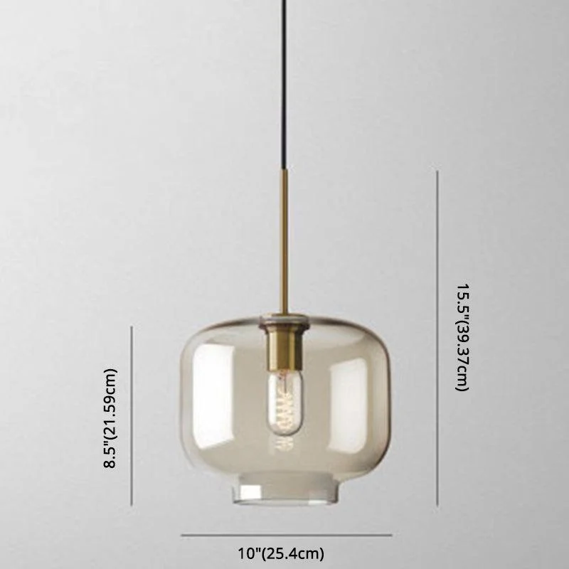 PendantLampCognacGlassModernMinimalist1-LightLightingForDiningTable-Homeko10 Pendant Lamp Cognac Glass Modern Minimalist 1-Light Lighting For Dining Table - Homeko