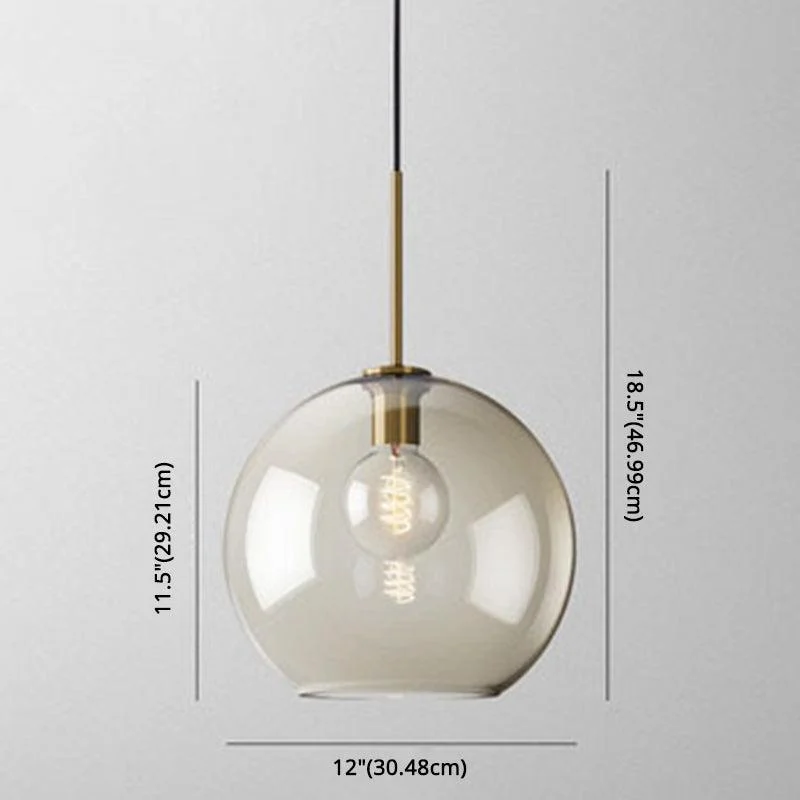 PendantLampCognacGlassModernMinimalist1-LightLightingForDiningTable-Homeko12 Pendant Lamp Cognac Glass Modern Minimalist 1-Light Lighting For Dining Table - Homeko
