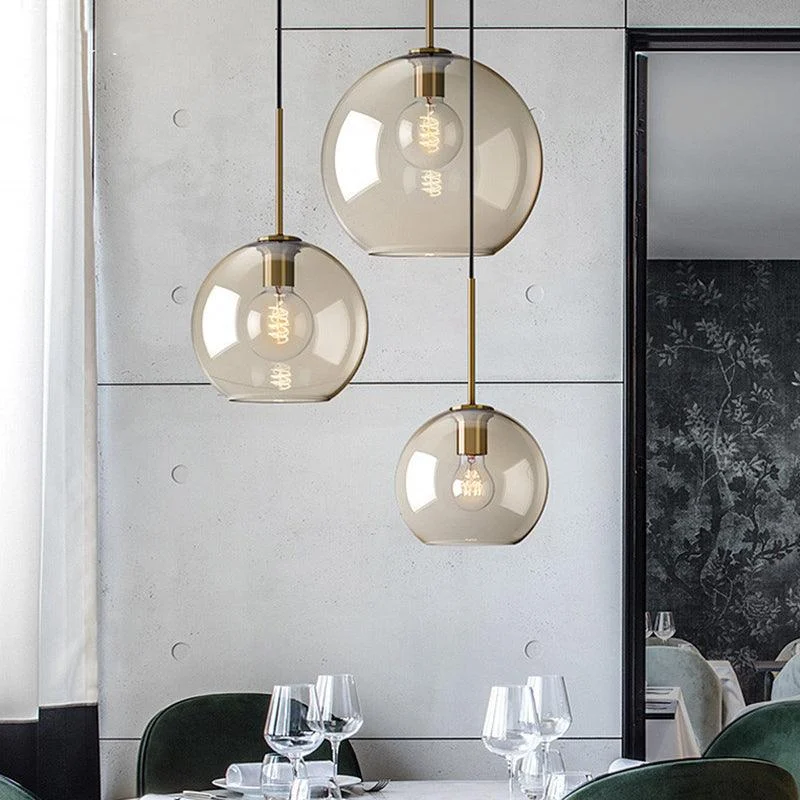PendantLampCognacGlassModernMinimalist1-LightLightingForDiningTable-Homeko13 Pendant Lamp Cognac Glass Modern Minimalist 1-Light Lighting For Dining Table - Homeko