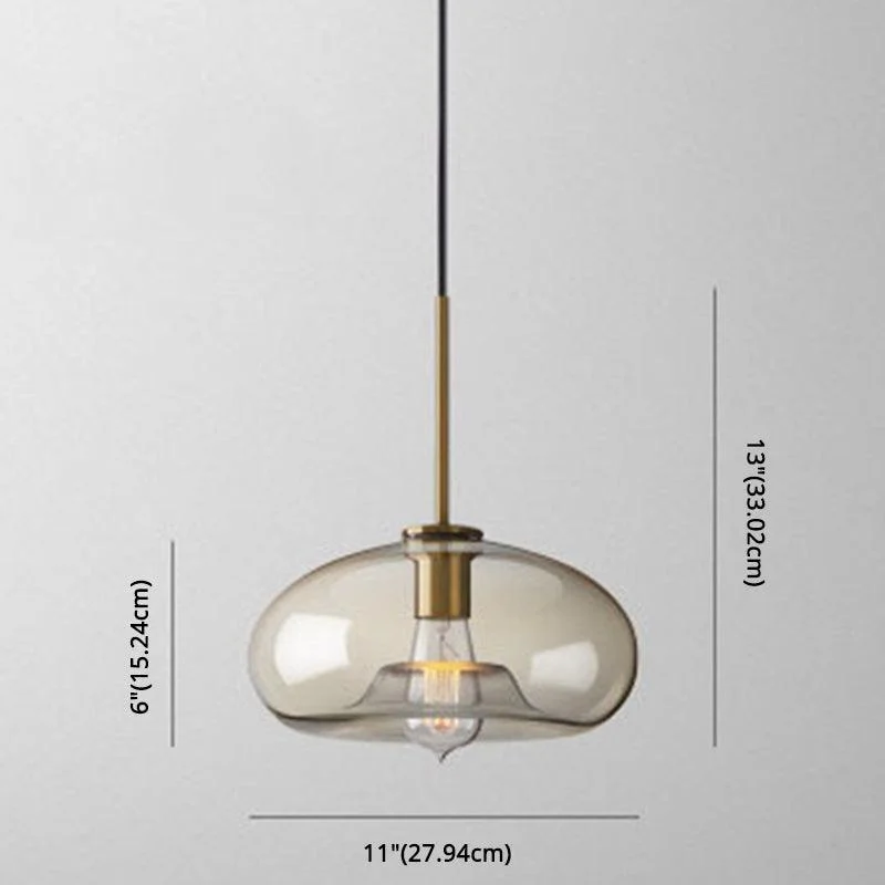 PendantLampCognacGlassModernMinimalist1-LightLightingForDiningTable-Homeko5 Pendant Lamp Cognac Glass Modern Minimalist 1-Light Lighting For Dining Table - Homeko