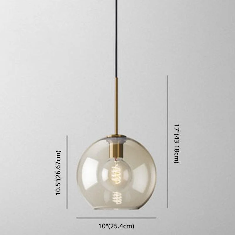 PendantLampCognacGlassModernMinimalist1-LightLightingForDiningTable-Homeko6 Pendant Lamp Cognac Glass Modern Minimalist 1-Light Lighting For Dining Table - Homeko