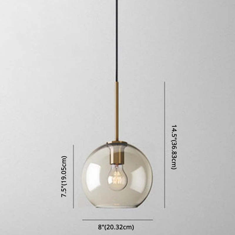 PendantLampCognacGlassModernMinimalist1-LightLightingForDiningTable-Homeko7 Pendant Lamp Cognac Glass Modern Minimalist 1-Light Lighting For Dining Table - Homeko