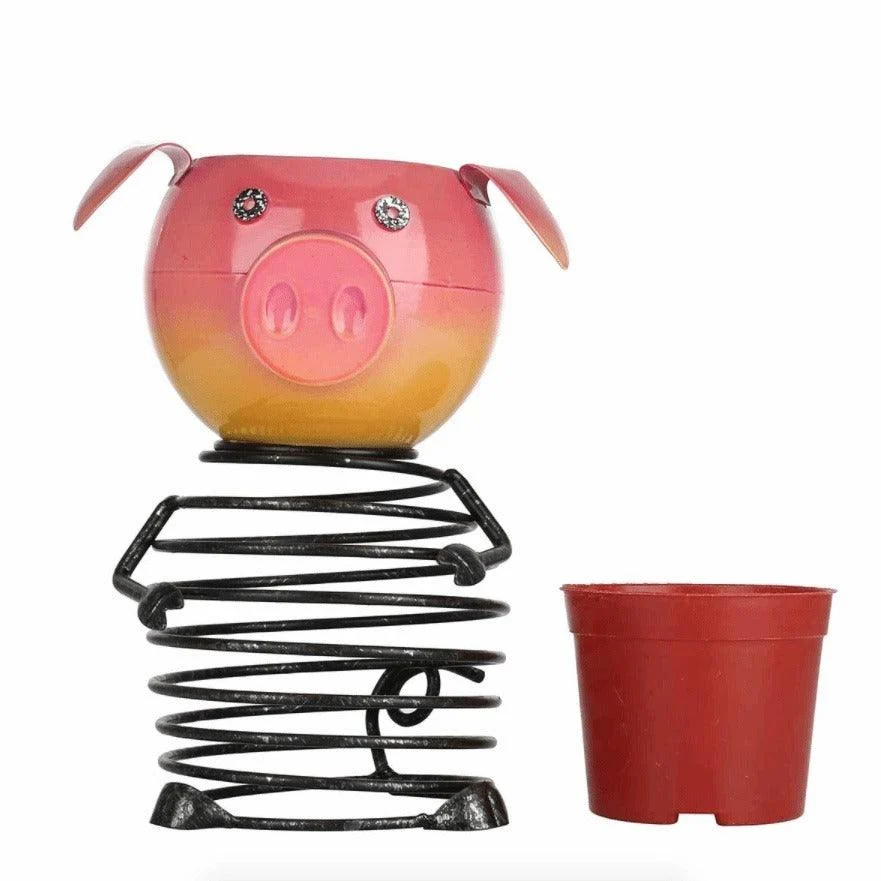 Piggy-Cat-Garden-Plant-Pot-Whimsical-Animal-Decor-4 Piggy Cat Garden Plant Pot Whimsical Animal Decor 4