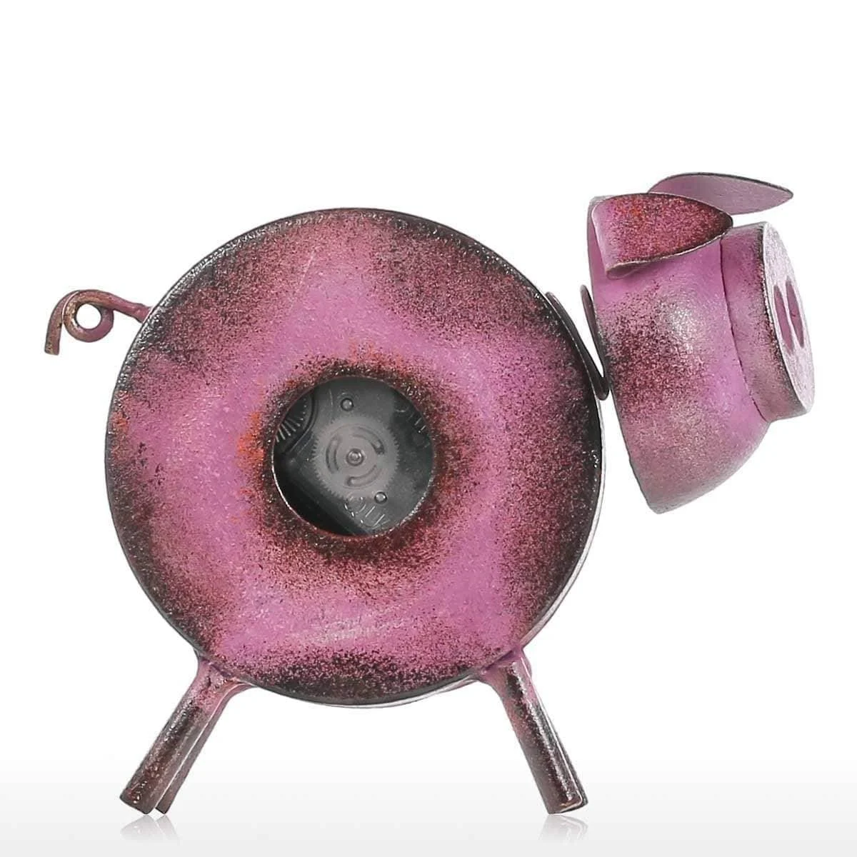 Piggy Metal Decor Table Clock Cute Quirky Home Decoration 8