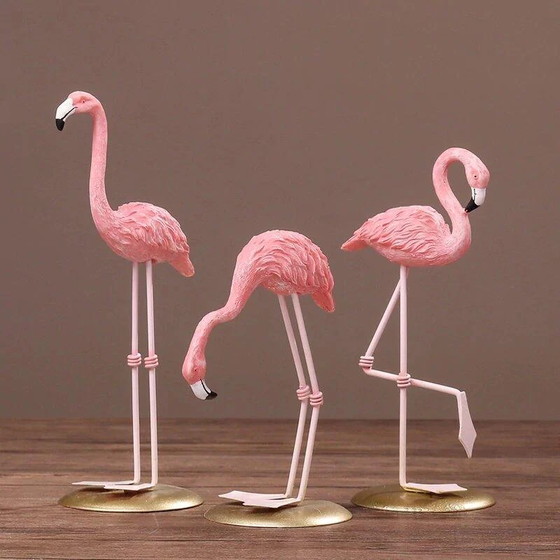 PinkFlamingoFigurine-Homeko4 Pink Flamingo Figurine - Homeko