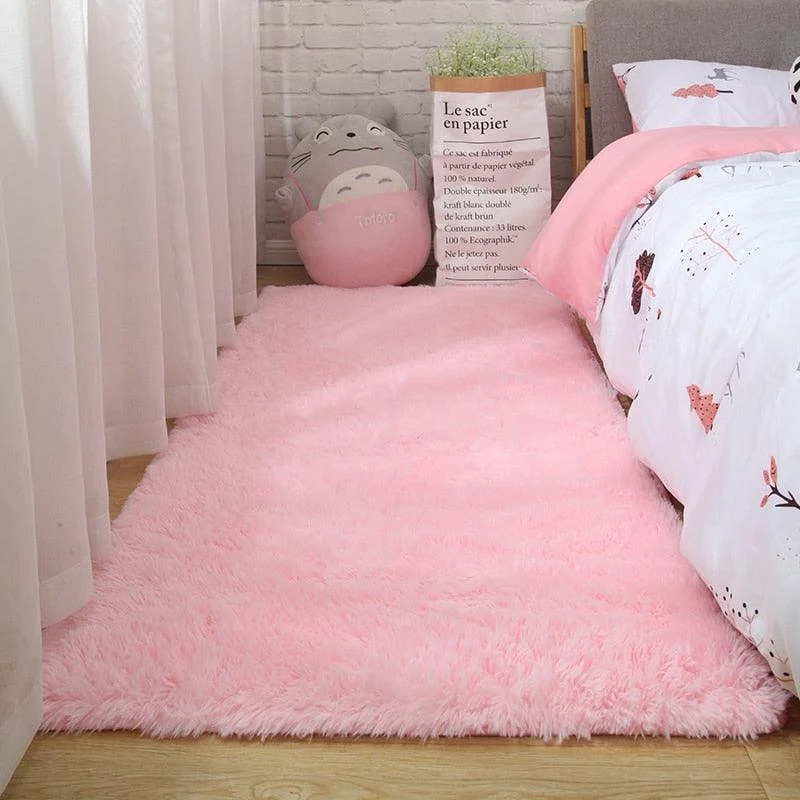 PinkGreyClassicCarpetShaggyRugsforChildrenSoftMatLivingRoom-Homeko1 Pink Grey Classic Carpet Shaggy Rugs for Children Soft Mat Living Room - Homeko