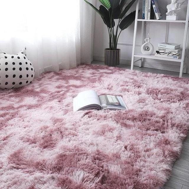 PinkGreyClassicCarpetShaggyRugsforChildrenSoftMatLivingRoom-Homeko11 Pink Grey Classic Carpet Shaggy Rugs for Children Soft Mat Living Room - Homeko