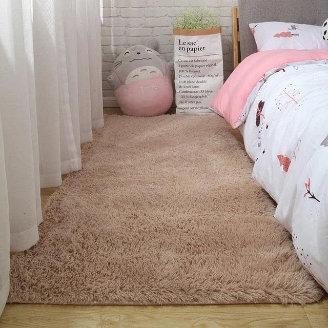 PinkGreyClassicCarpetShaggyRugsforChildrenSoftMatLivingRoom-Homeko12 Pink Grey Classic Carpet Shaggy Rugs for Children Soft Mat Living Room - Homeko