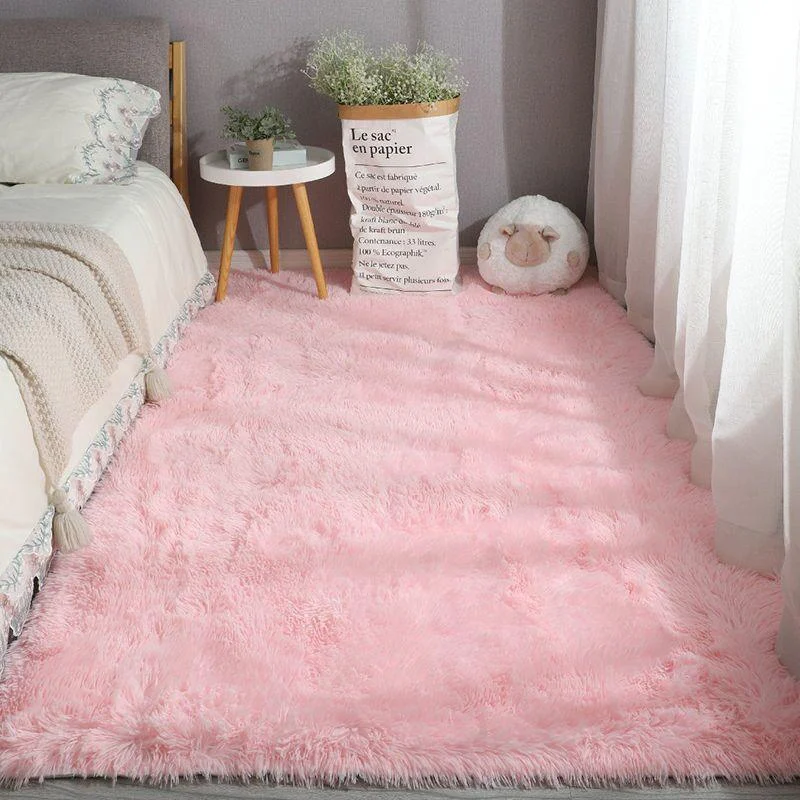 PinkGreyClassicCarpetShaggyRugsforChildrenSoftMatLivingRoom-Homeko6 Pink Grey Classic Carpet Shaggy Rugs for Children Soft Mat Living Room - Homeko