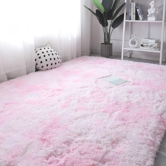 PinkGreyClassicCarpetShaggyRugsforChildrenSoftMatLivingRoom-Homeko9 Pink Grey Classic Carpet Shaggy Rugs for Children Soft Mat Living Room - Homeko