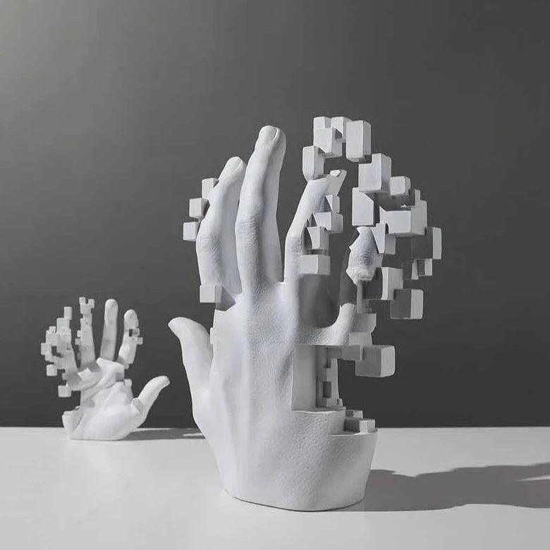 Pixel Hand Sculpture - Homeko