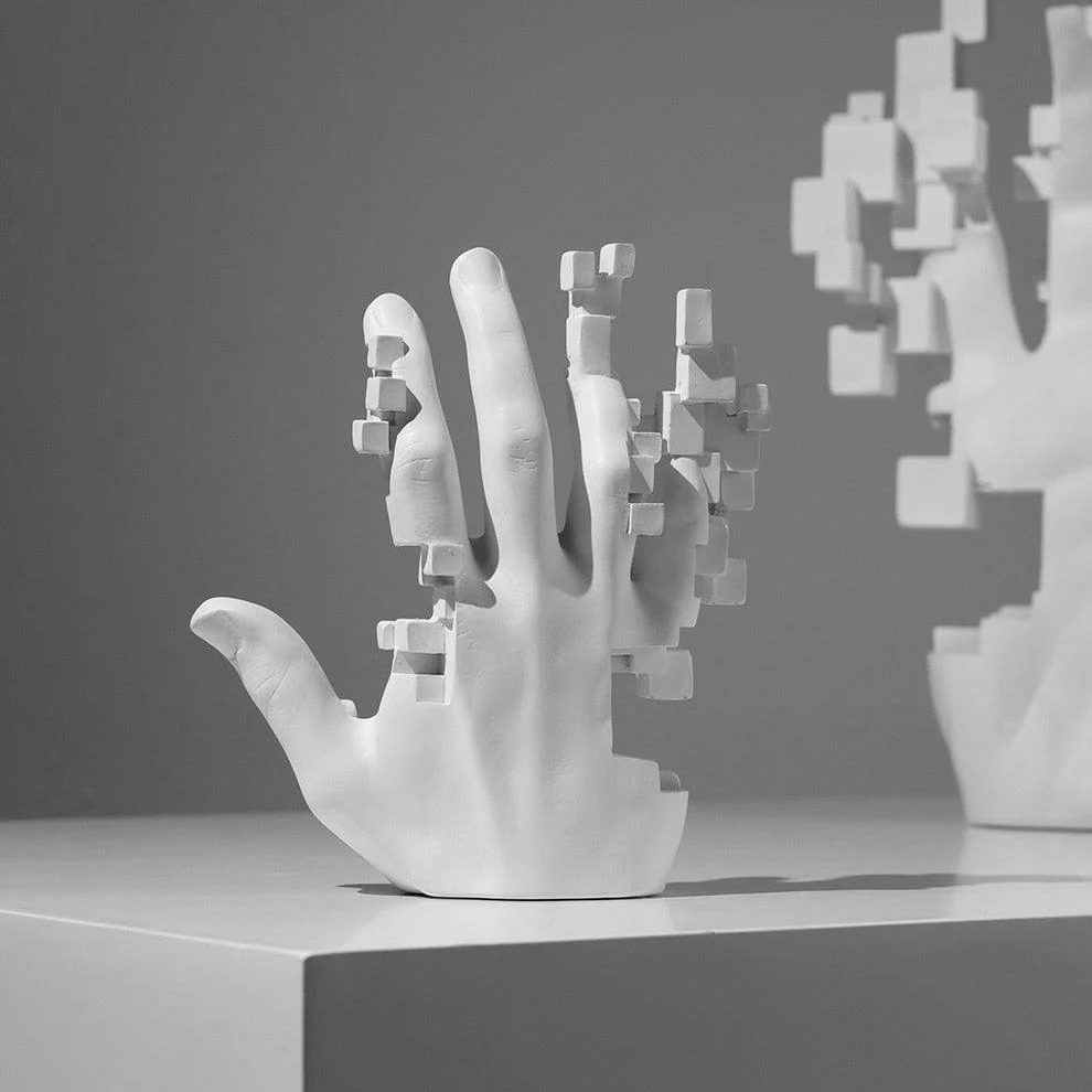 Pixel Hand Sculpture - Homeko