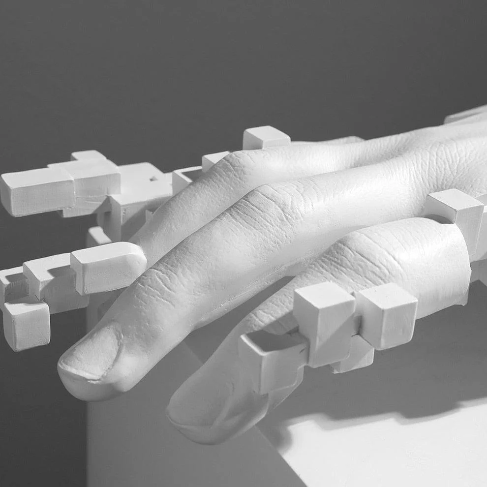 Pixel Hand Sculpture - Homeko