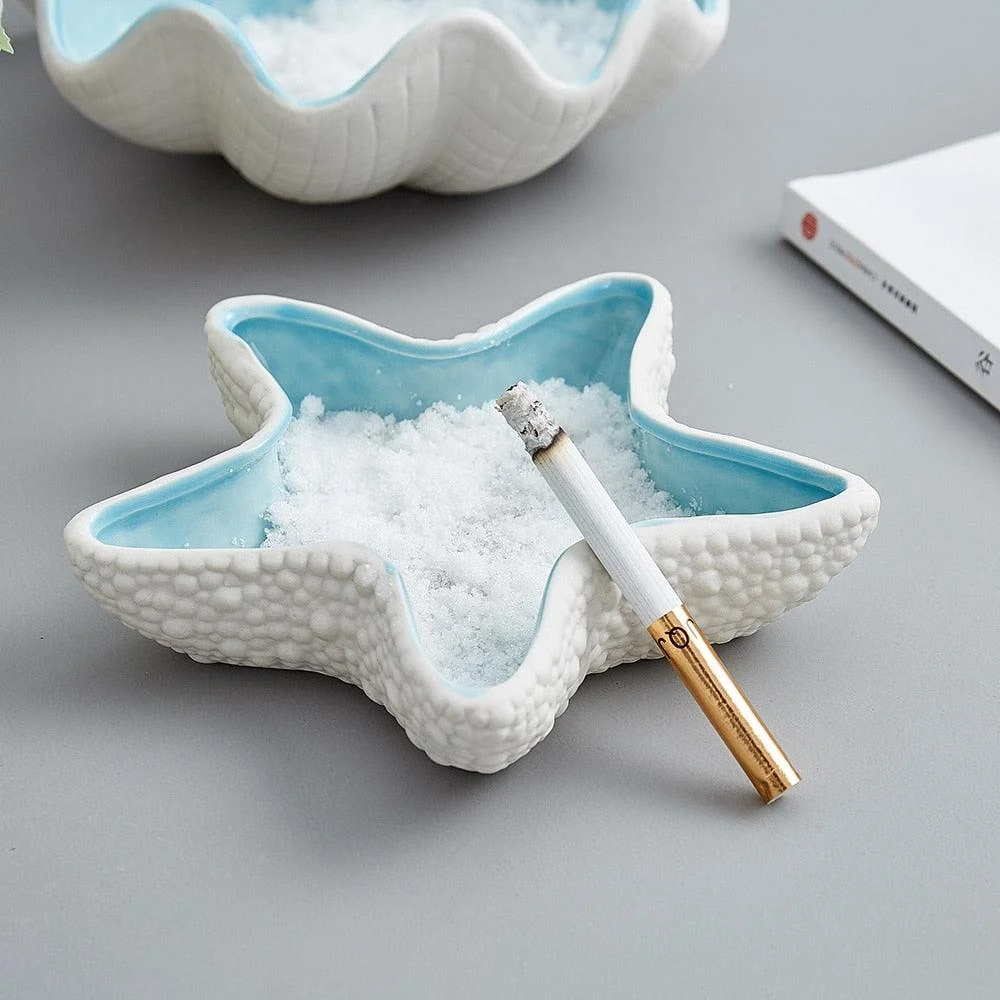 PorcelainConchAshtray-Homeko3 Porcelain Conch Ashtray - Homeko