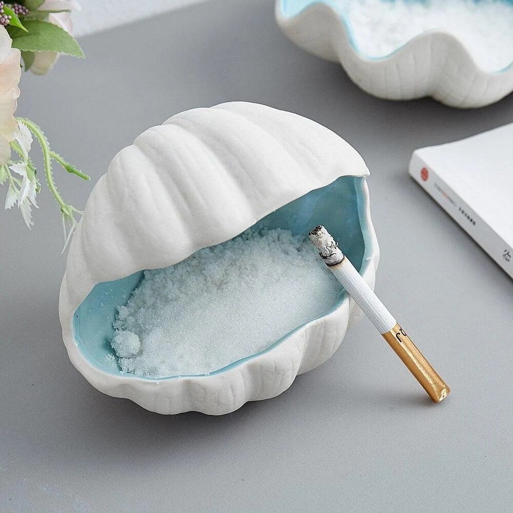 PorcelainConchAshtray-Homeko4 Porcelain Conch Ashtray - Homeko