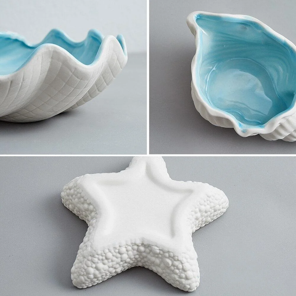 PorcelainConchAshtray-Homeko5 Porcelain Conch Ashtray - Homeko