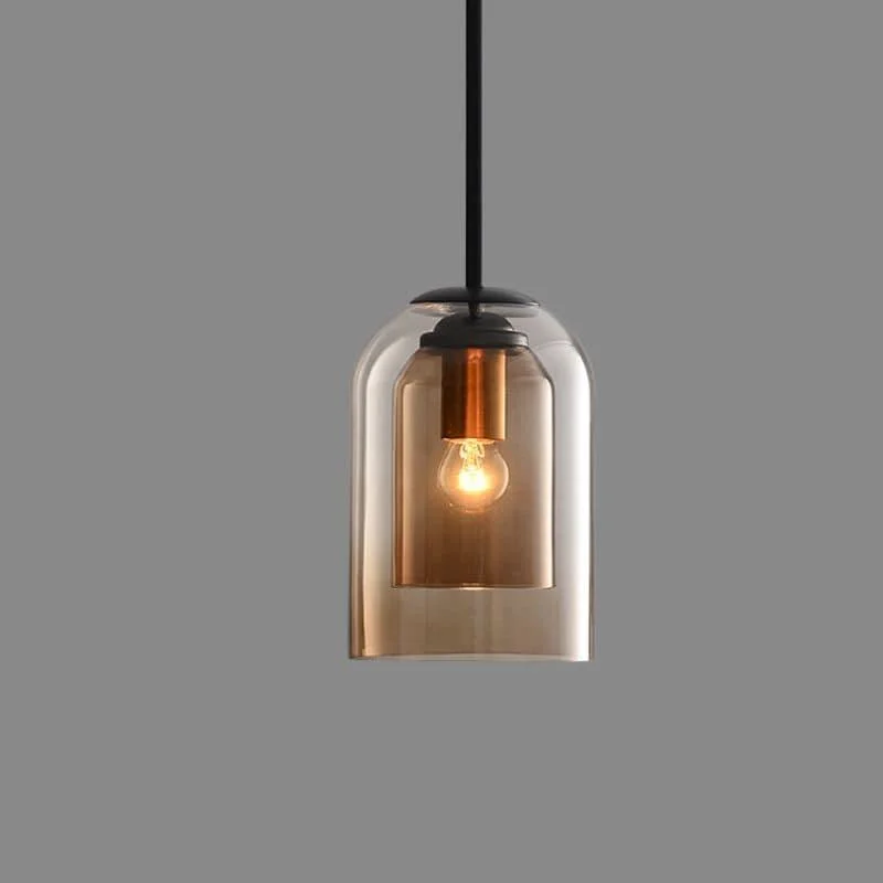 Post-ModernDoubleGlassHangingPendantLights-RustColor Post Moderndoubleglasshangingpendantlights Rustcolor