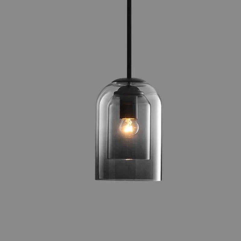 Post-ModernDoubleGlassHangingPendantLights-SmokyGrayColor Post Moderndoubleglasshangingpendantlights Smokygraycolor
