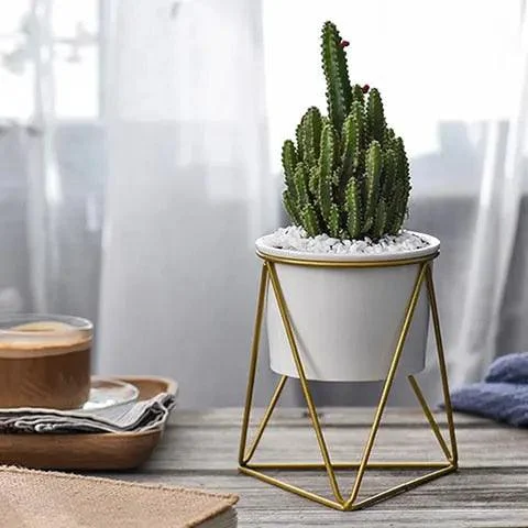 Pot-with-Geometric-Iron-Rack-Decorfaure-1685703893 Pot with Geometric Iron Rack - ISTANBULLU LTD